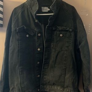 Black denim oversized jacket